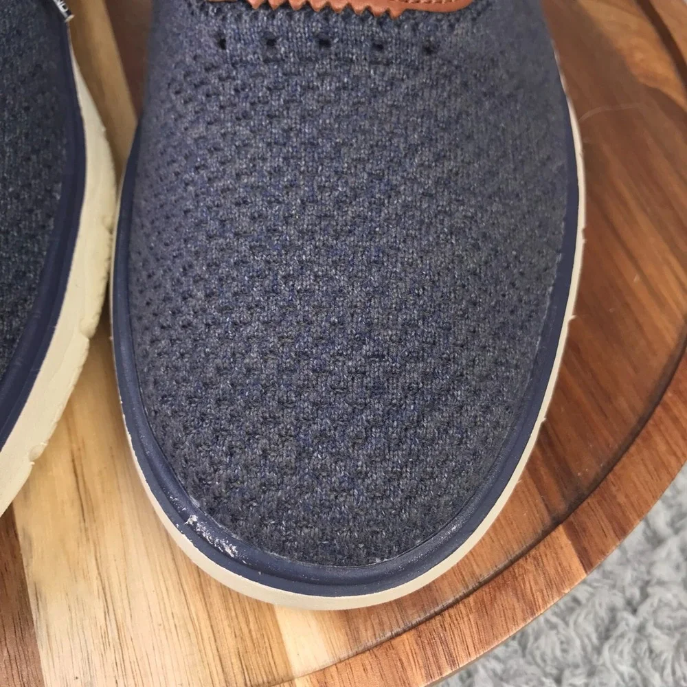 Cole Haan Generation ZeroGrand Stitchlite Sneakers Mens 9 M Navy/Brown Leather‎